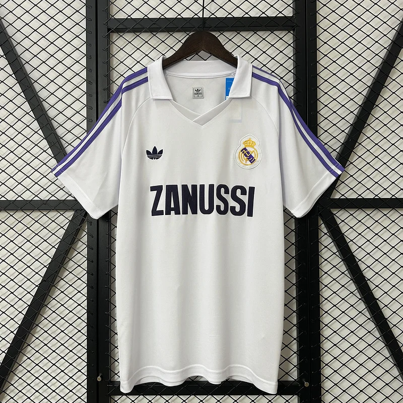 84-85 Real Madrid home retro soccer jersey