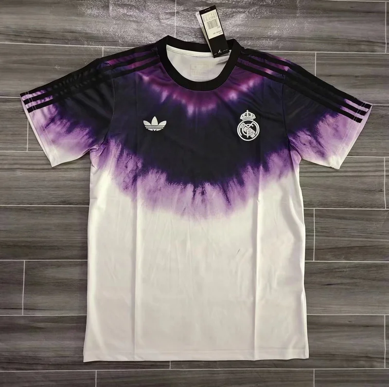 24-25 Real Madrid white and purple special version soccer jersey