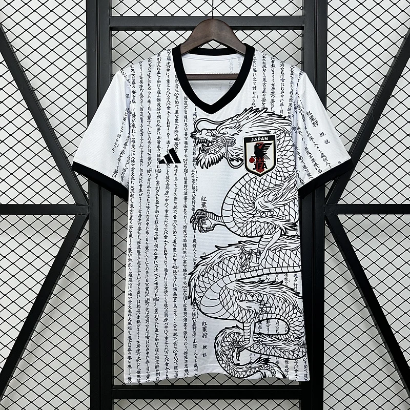 2024 Japan Special Edition white with black dragon soccer jersey