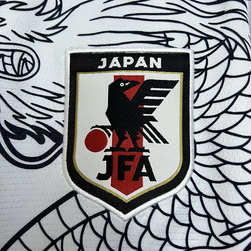 2024 Japan Special Edition white with black dragon soccer jersey