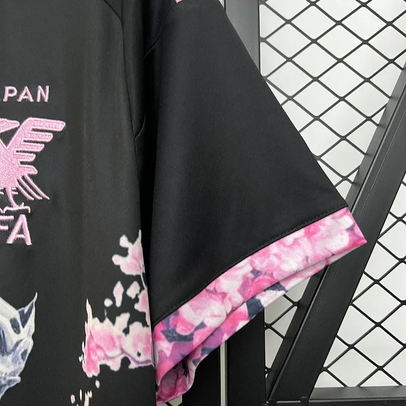 2024 Japan Special Edition black with pink dragon football jersey