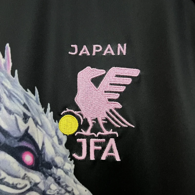 2024 Japan Special Edition black with pink dragon football jersey