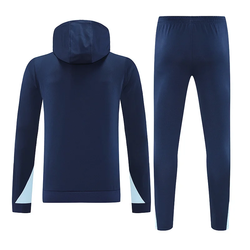 24-25 France royal blue hoodie suit