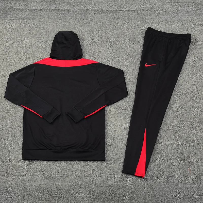 24-25 Portugal black with red hoodie suit