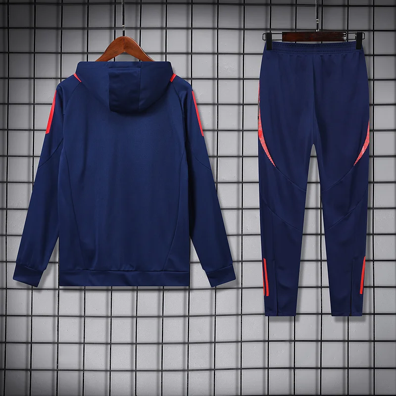 24-25 Manchester United royal blue hoodie suit