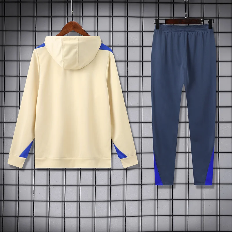 24-25 Inter Milan beige with blue hoodie suit