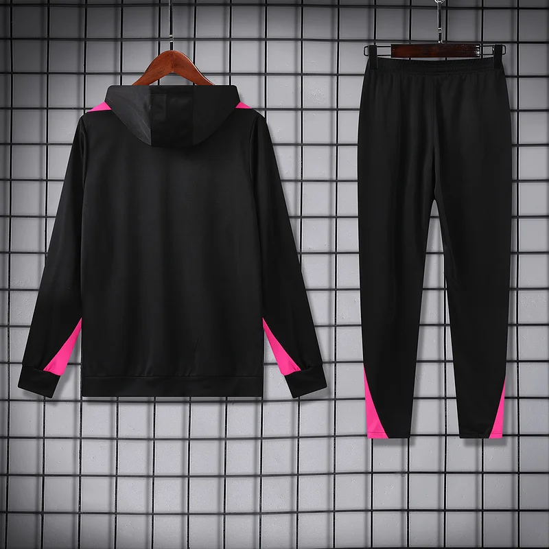 24-25 Chelsea black with pink hoodie suit