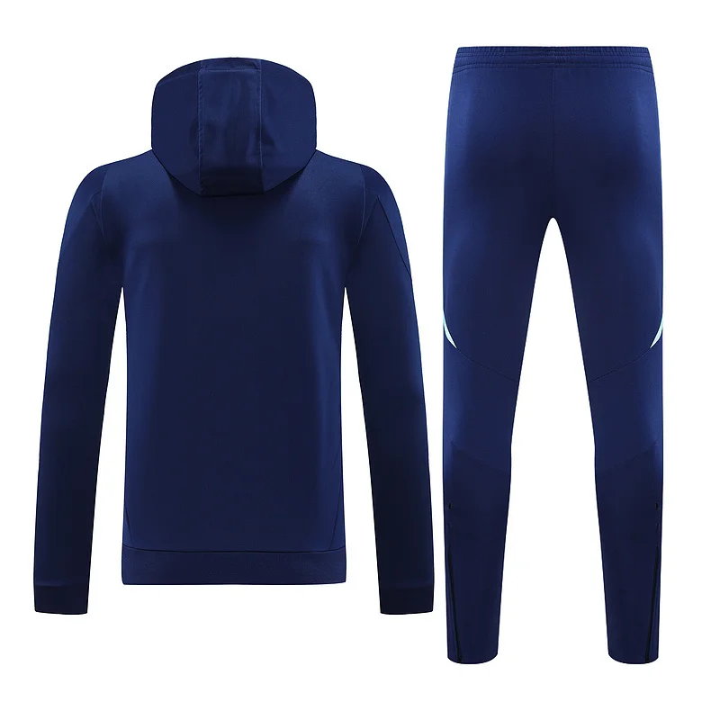 24-25 Arsenal royal blue with lake blue hoodie suit