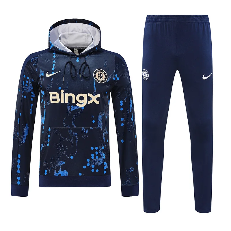 24-25 Chelsea royal blue with gold hoodie suit