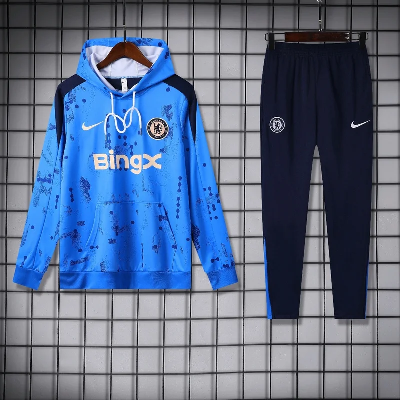 24-25 Chelsea light blue hoodie suit