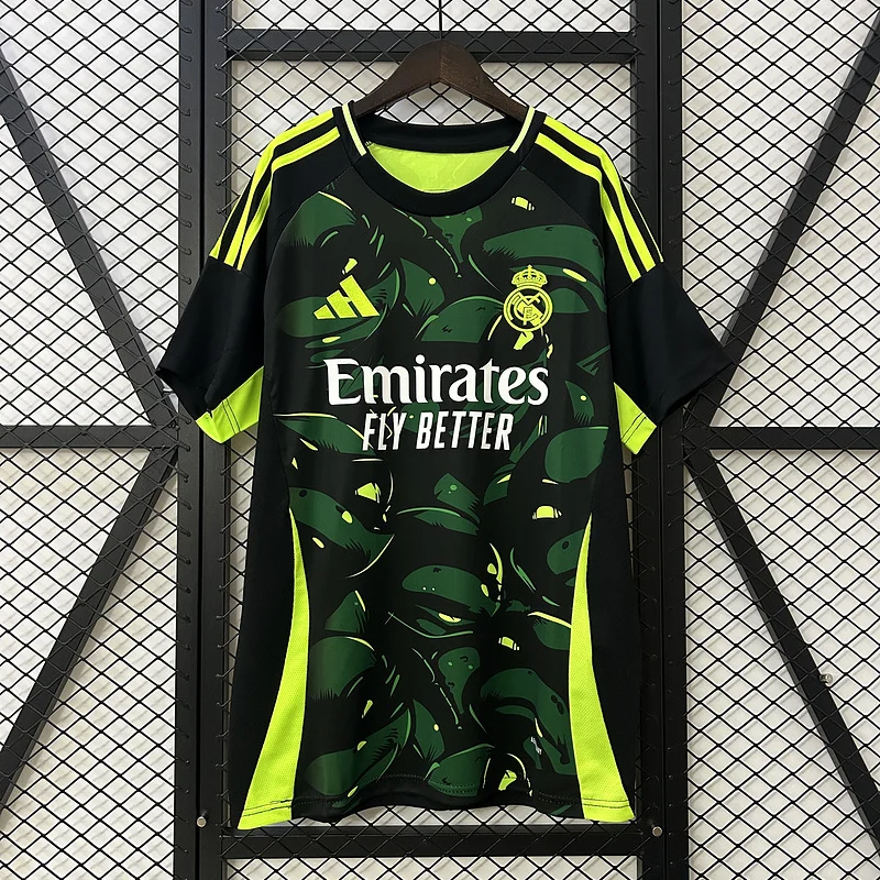 24/25 Real Madrid green and black special edition soccer jersey