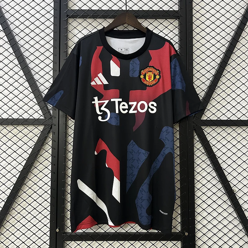 24/25 Manchester United black and red Special Edition soccer jersey