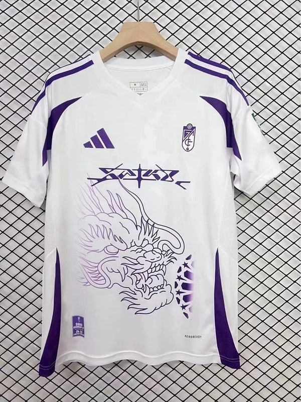 24-25 Granada special white and purple soccer jersey