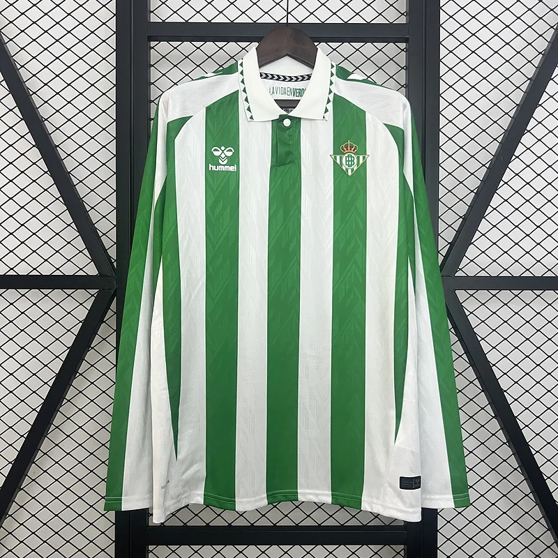 24-25 Real Betis Home Long Sleeve soccer jersey