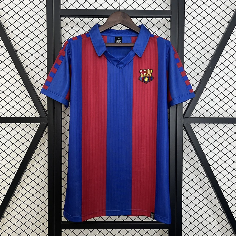 91-92 Barcelona home stadium retro soccer jersey