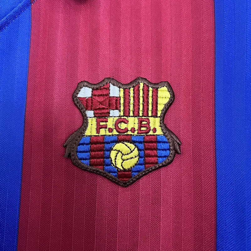 91-92 Barcelona home stadium retro soccer jersey