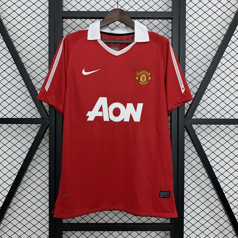 10-11 Manchester United Retro Home Soccer Jersey