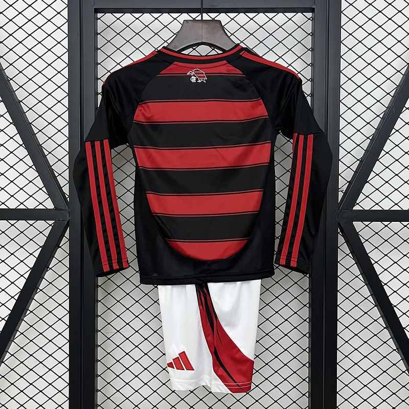 25-26 Flamengo Home Long Sleeve Kids Kit