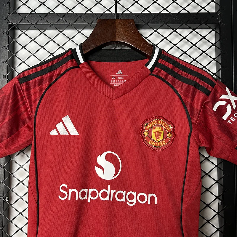 25-26 Manchester United Home Kids Kit