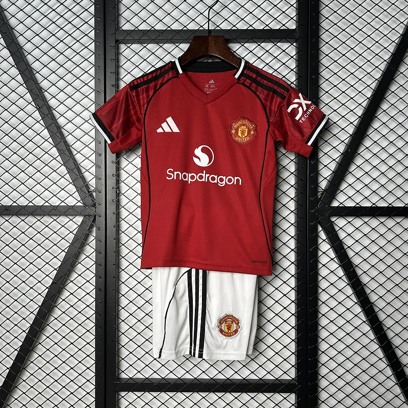 25-26 Manchester United Home Kids Kit