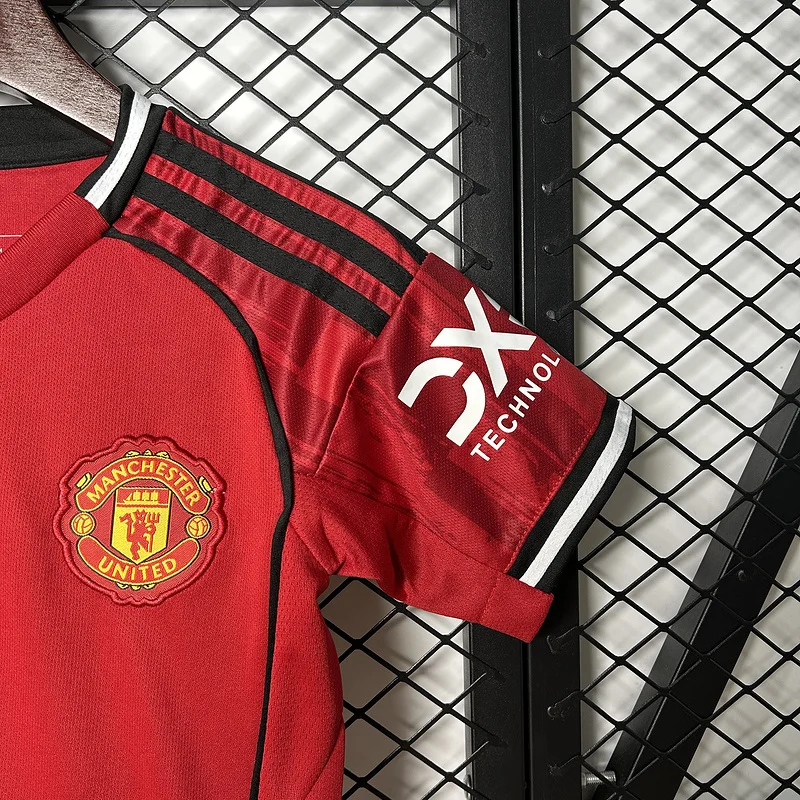 25-26 Manchester United Home Kids Kit