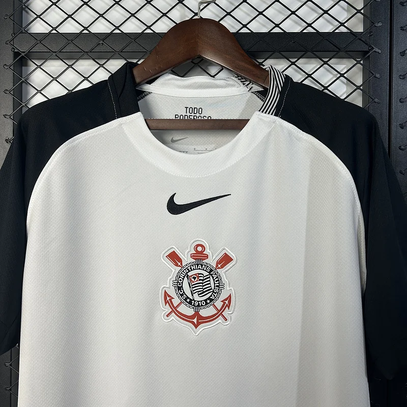 25-26 Corinthians Home Soccer Jersey