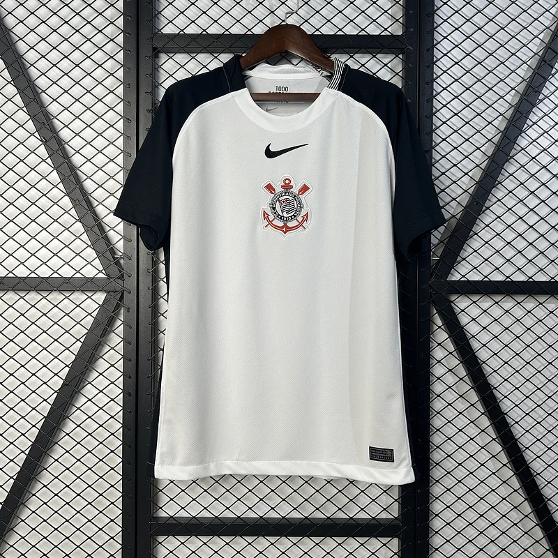 25-26 Corinthians Home Soccer Jersey