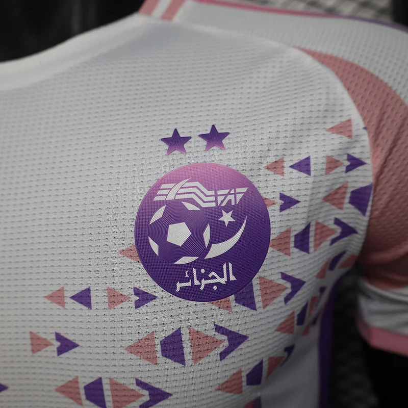2025 Algeria Special Version White Pink Player Version Jersey
