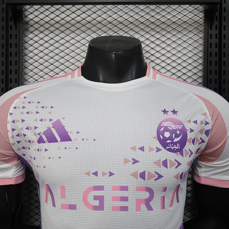 2025 Algeria Special Version White Pink Player Version Jersey