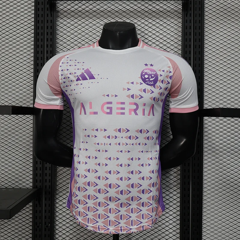2025 Algeria Special Version White Pink Player Version Jersey