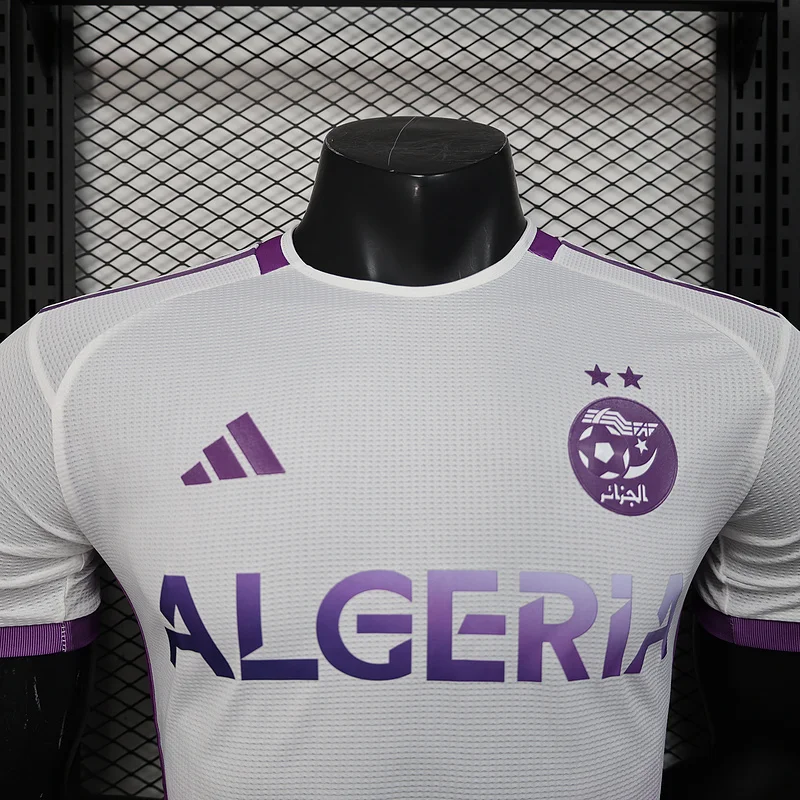 2025 Algeria Special Version White Purple Player Version Jersey