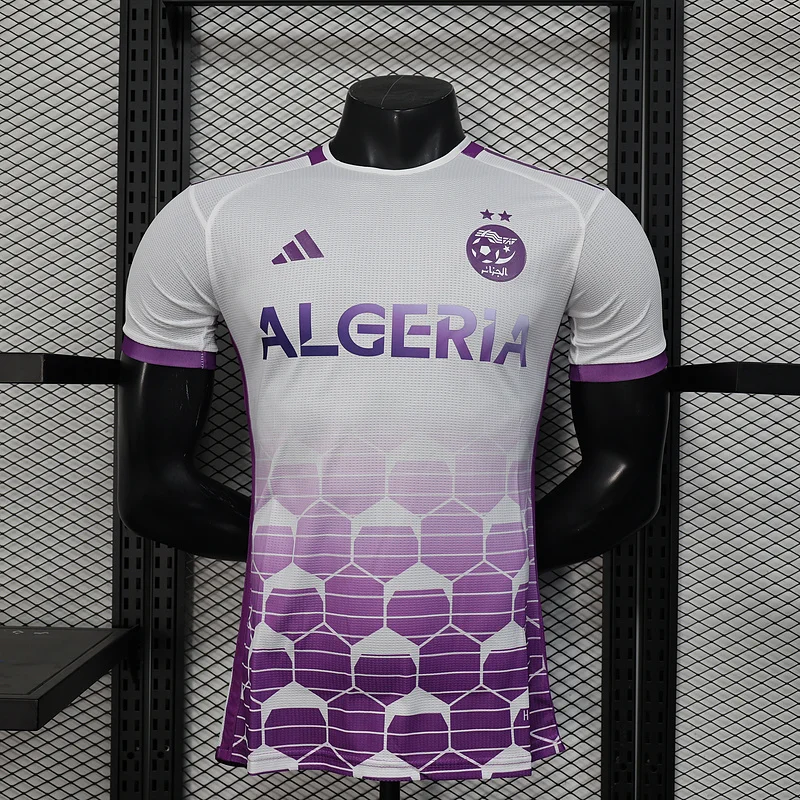 2025 Algeria Special Version White Purple Player Version Jersey