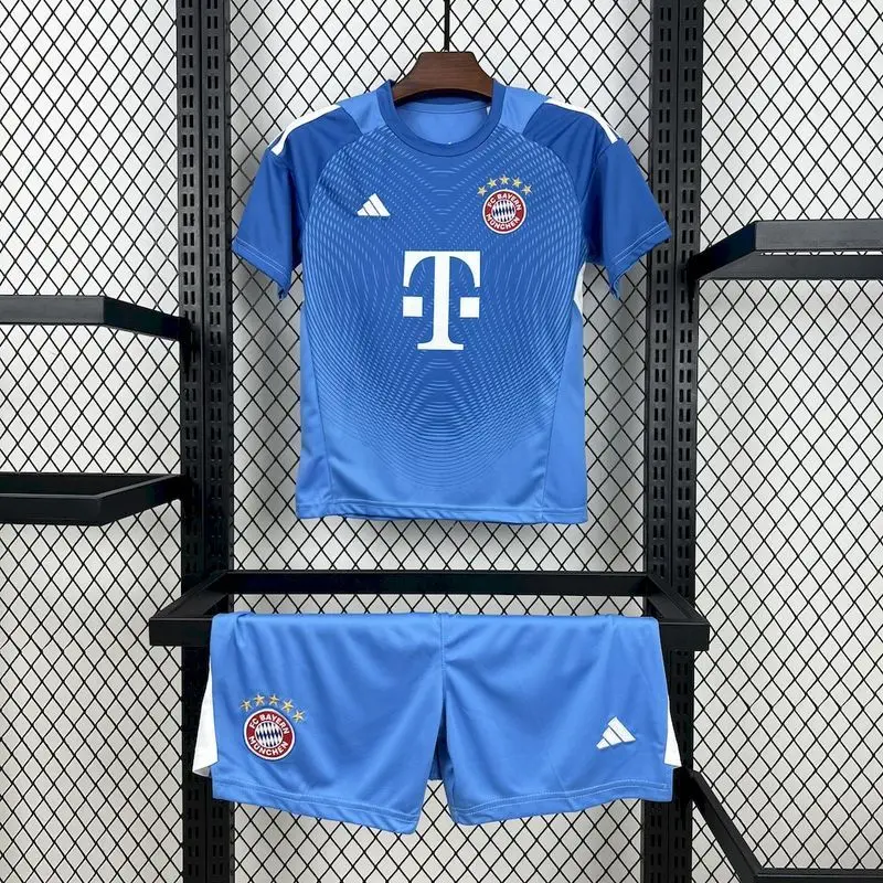 25-26 Bayern Munich Blue Goalkeeper Kids Kit